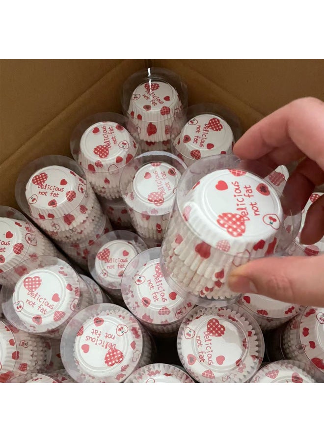 100 PCs Color Printing High Temperature Resistant Oil-proof Paper Cake Cup Baking Mold Solid Color Disposable Cake Bottom Support-Specifications:2.1 Tube Of Pure Powder (about 100 Paper Cups) - Image 5