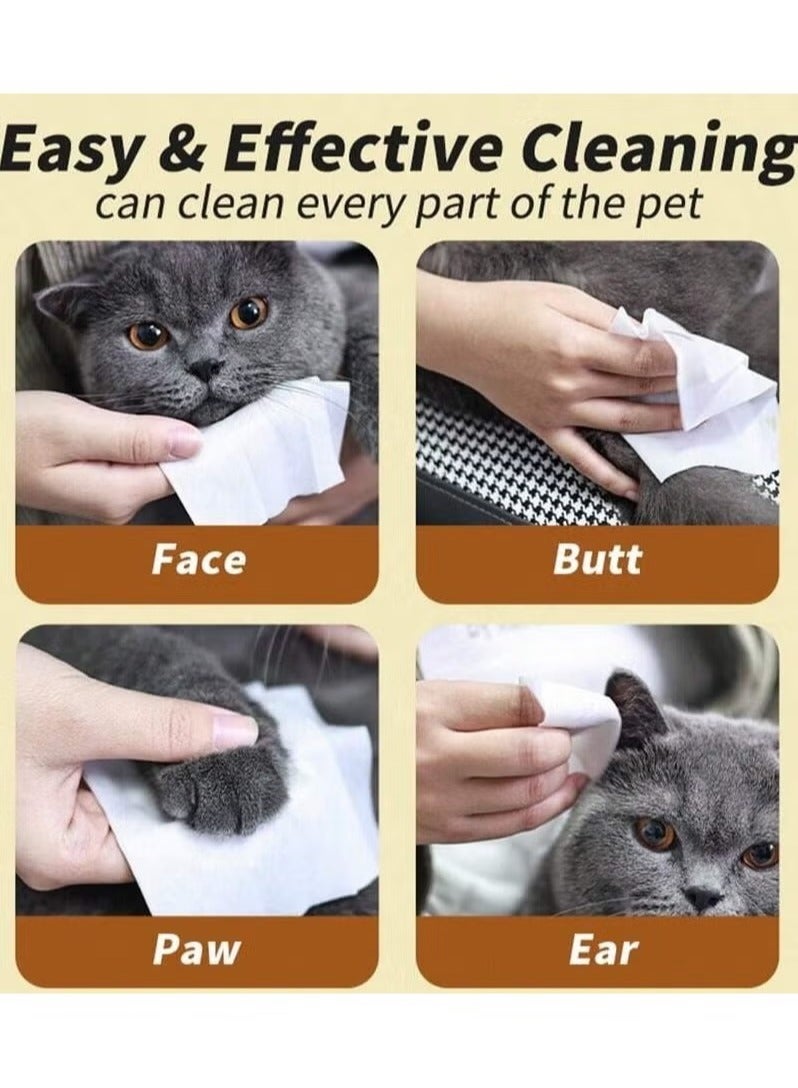 Generic Scented wet wipes for cats and dogs 80 pieces  - Image 2