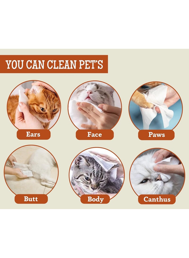 Generic Scented wet wipes for cats and dogs 80 pieces  - Image 3