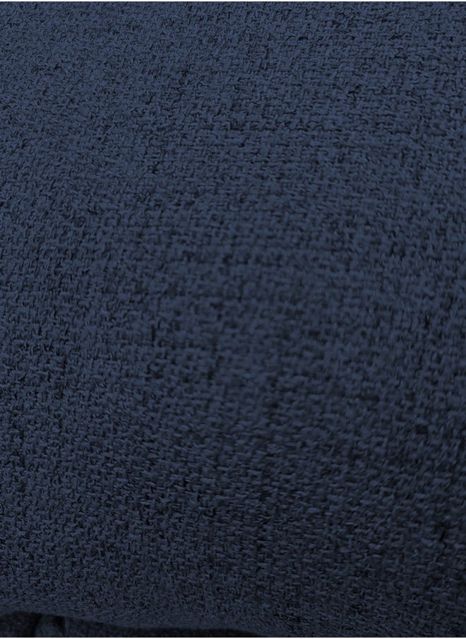 ريغال إن هاوس كرسي استرخاء هزاز منجد بالكتان مع وضعية سرير - أزرق داكن - 90x100x80سم  - Image 5