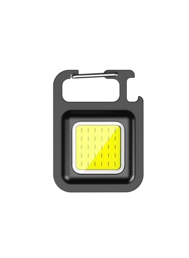 Generic Portable Emergency Safety Warning LED Keychain Light Outdoor Strong Magnet Mini Lamp For Hiking Camping Daily Carry Night Riding Cave Exploring Fishing Patrol 