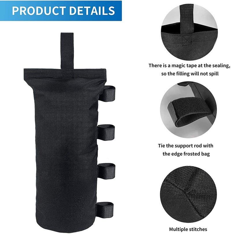 Joramoy Heavy Duty Canopy Weight Bags(120LBS) for Pop up Canopy Tent, Canopy Weights Set of 4, Leg Weights Sand Bags for Instant Outdoor Sun Shelter Patio Umbrella(Without Sand) - Image 2