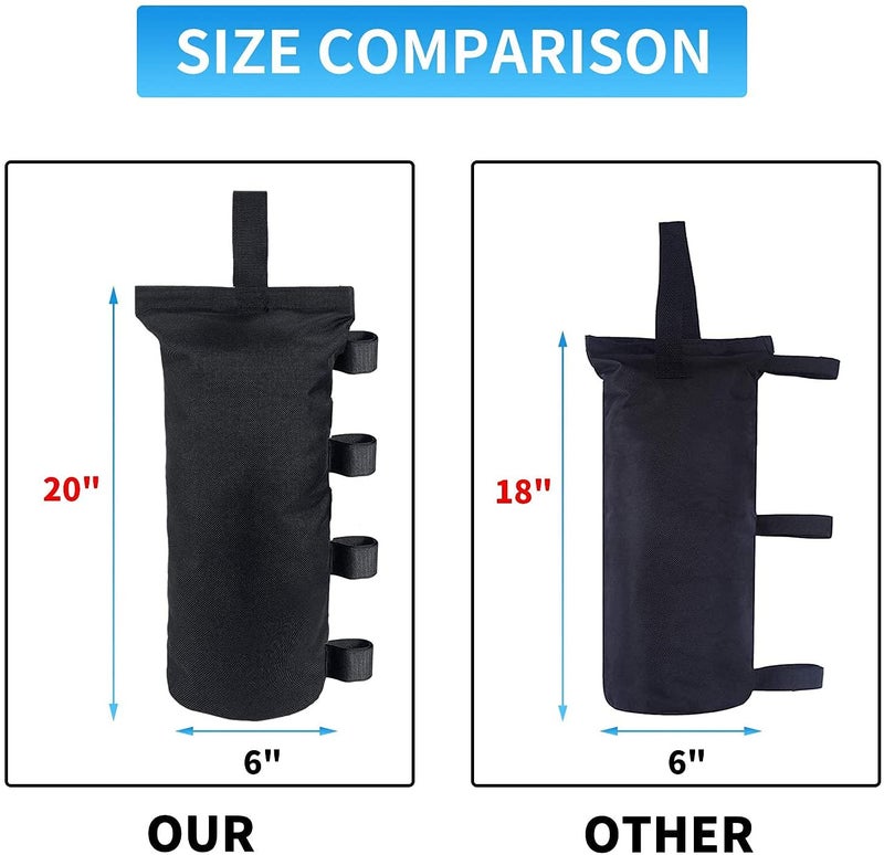 Joramoy Heavy Duty Canopy Weight Bags(120LBS) for Pop up Canopy Tent, Canopy Weights Set of 4, Leg Weights Sand Bags for Instant Outdoor Sun Shelter Patio Umbrella(Without Sand) - Image 4