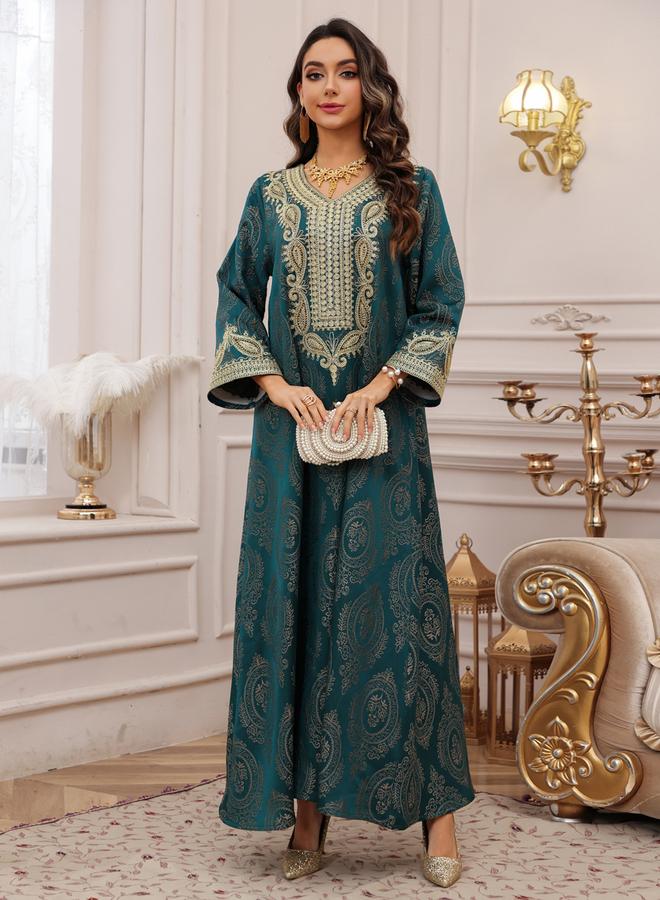 Take Two Mirror Flower Embroidered Jalabiya - Image 4