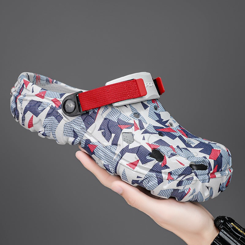Men'S Hole Shoes Fashion Street Art Summer Outdoor Wear Fashion Cool Slippers Sports - Image 5