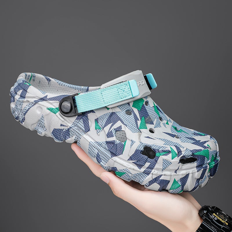 Men'S Hole Shoes Fashion Street Art Summer Outdoor Wear Fashion Cool Slippers Sports - Image 4