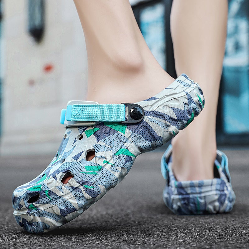 Men'S Hole Shoes Fashion Street Art Summer Outdoor Wear Fashion Cool Slippers Sports - Image 2