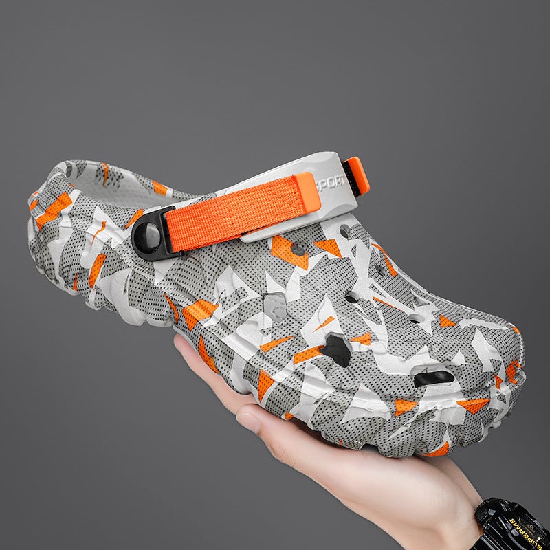 Men'S Hole Shoes Fashion Street Art Summer Outdoor Wear Fashion Cool Slippers Sports - Image 3