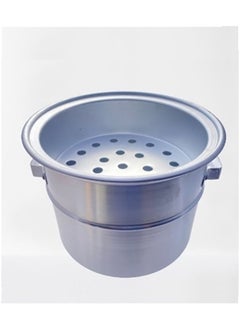 Ayda Aluminium Mandi Steamer Pot with Steamer Rack Silver 26cm  - Image 2