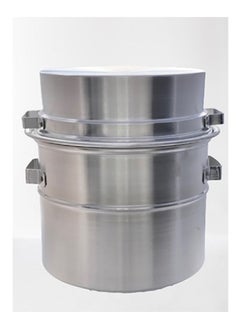 Ayda Aluminium Mandi Steamer Pot with Steamer Rack Silver 26cm  - Image 1