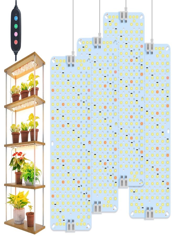 FECiDA 4Pack Grow Lights for Seed Starting, 2025 40W Flat Grow Light Panels for Shelves, Under Cabinet/Counter, Greenhouse, Indoor Plants, 4,8,12 Hr Timer, Free Linking - Image 1