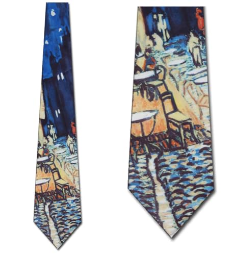Three Rooker Outdoor Cafe Ties Van Gogh Art Necktie - Image 2