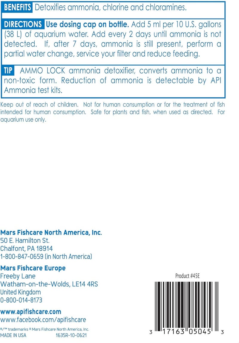 API Ammo-Lock Ammonia Detoxifier, 16 Oz Liquid for Fresh and Saltwater Aquariums - Image 2