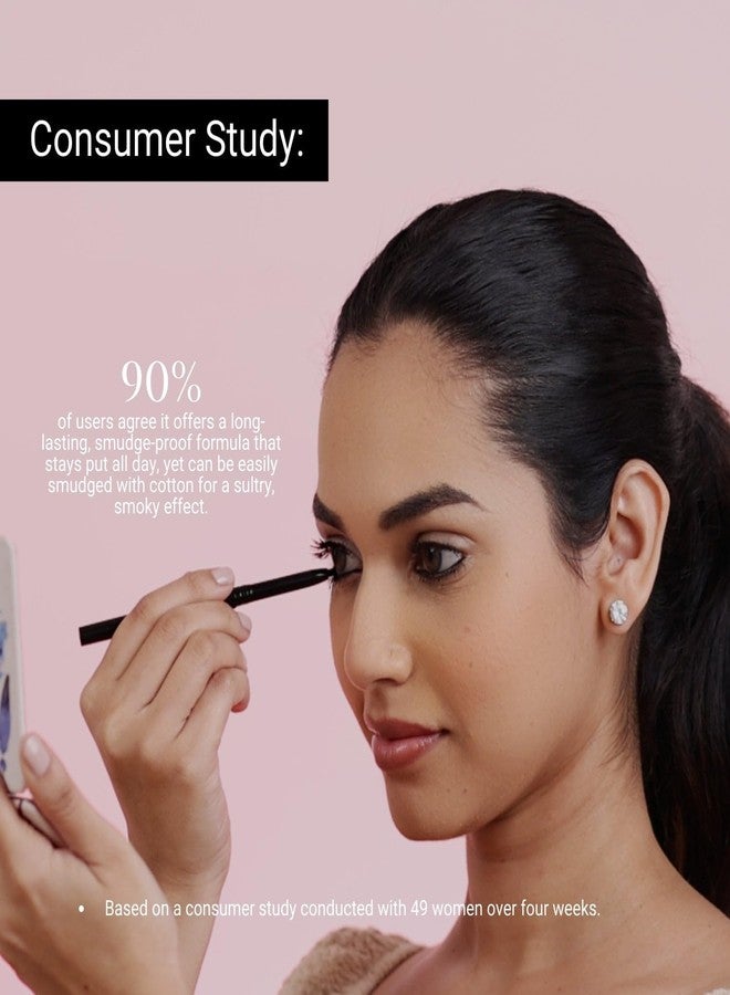 Lashika Vegan Kajal Pencil Black Waterproof | Long Lasting Upto 24 Hours | Sweat & Smudge Proof | No Parabens with Dark Application | 0.27g - Jet Black (Pack of 2) - Image 3