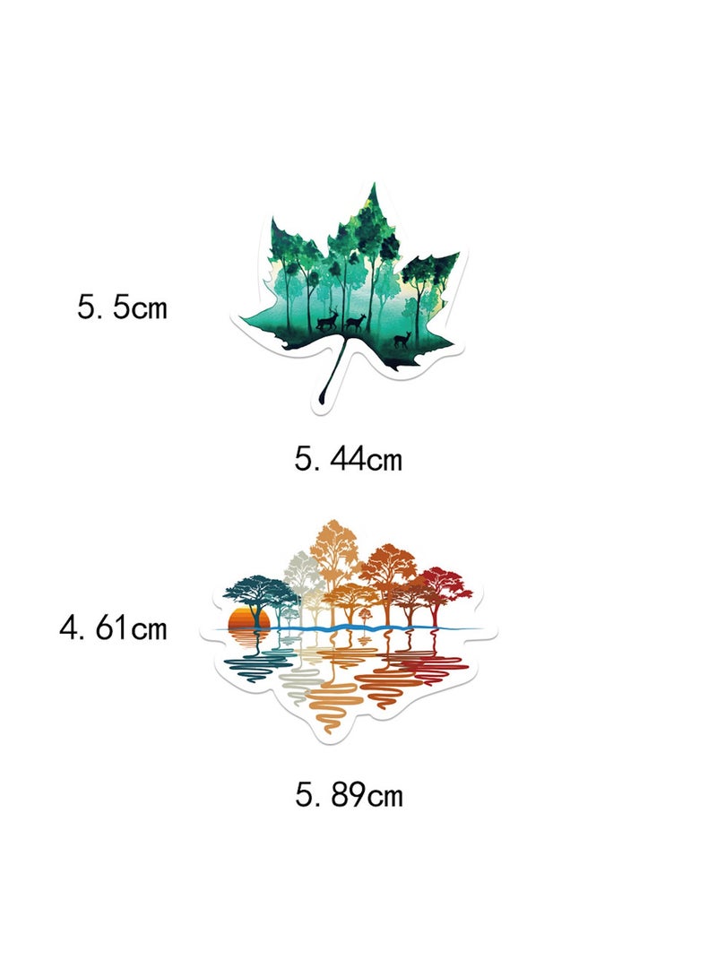 ORAINBOW Green Forest Stickers 50PCS Outdoor Camping Green Forest Fresh Stickers Outdoors Scrapbook for Laptop Outdoor Scrapbook Stickers Mountains Sticker Perfect Gifts for Kids Teens Adults - Image 5