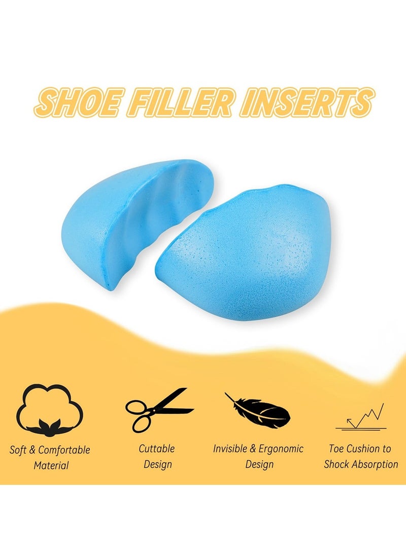 2 Pairs Shoe Fillers for Too Big Shoes, Inserts to Make Shoes Smaller, Toe Filler Cushion Inserts for Loose Shoes, for Men and Women - Image 2