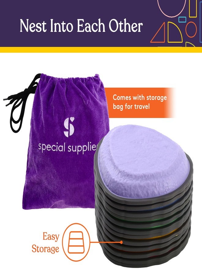 Special Supplies Rock Shaped Stepping Stones for Kids Indoor and Outdoor Balance Blocks Promote Coordination, Balance, Strength Child Safe Rubber, Non-Slip Edging -Multi-Color (Multicolor- 12 Pack) - Image 3