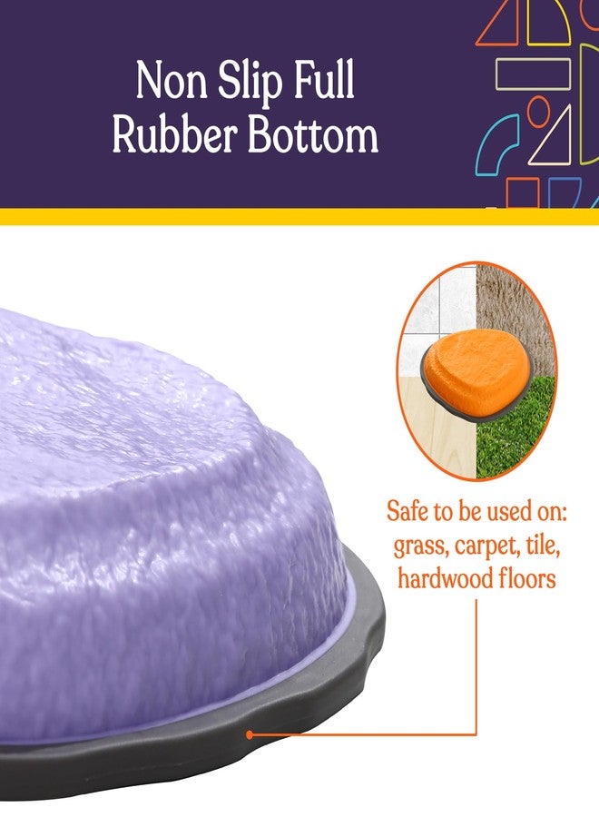 Special Supplies Rock Shaped Stepping Stones for Kids Indoor and Outdoor Balance Blocks Promote Coordination, Balance, Strength Child Safe Rubber, Non-Slip Edging -Multi-Color (Multicolor- 12 Pack) - Image 5