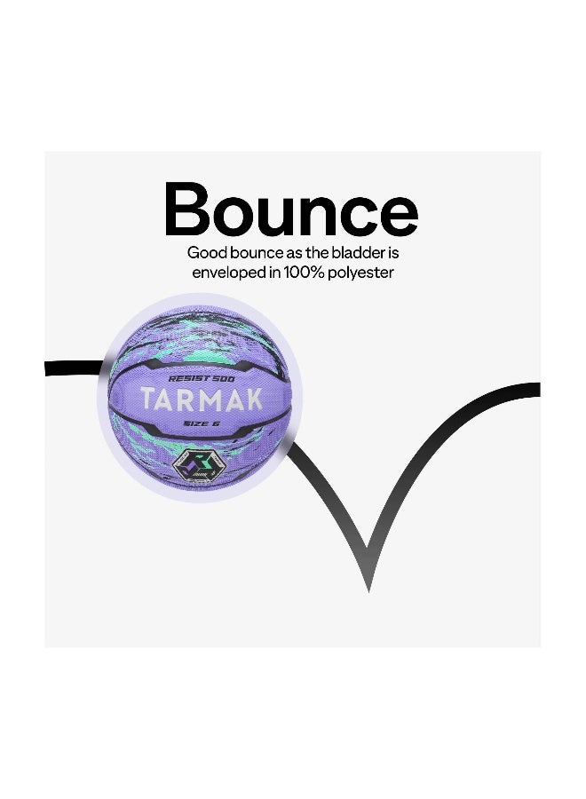 Tarmak Tarmak BY DECATHLON,Size 6 Basketball R500 - Mauve/Turquoise  - Image 1
