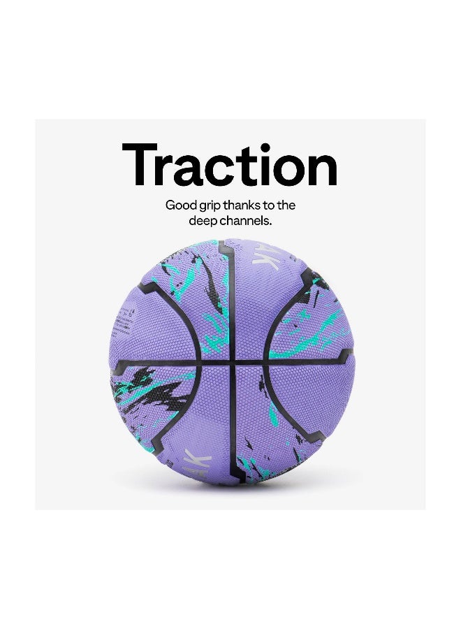 Tarmak Tarmak BY DECATHLON,Size 6 Basketball R500 - Mauve/Turquoise  - Image 2