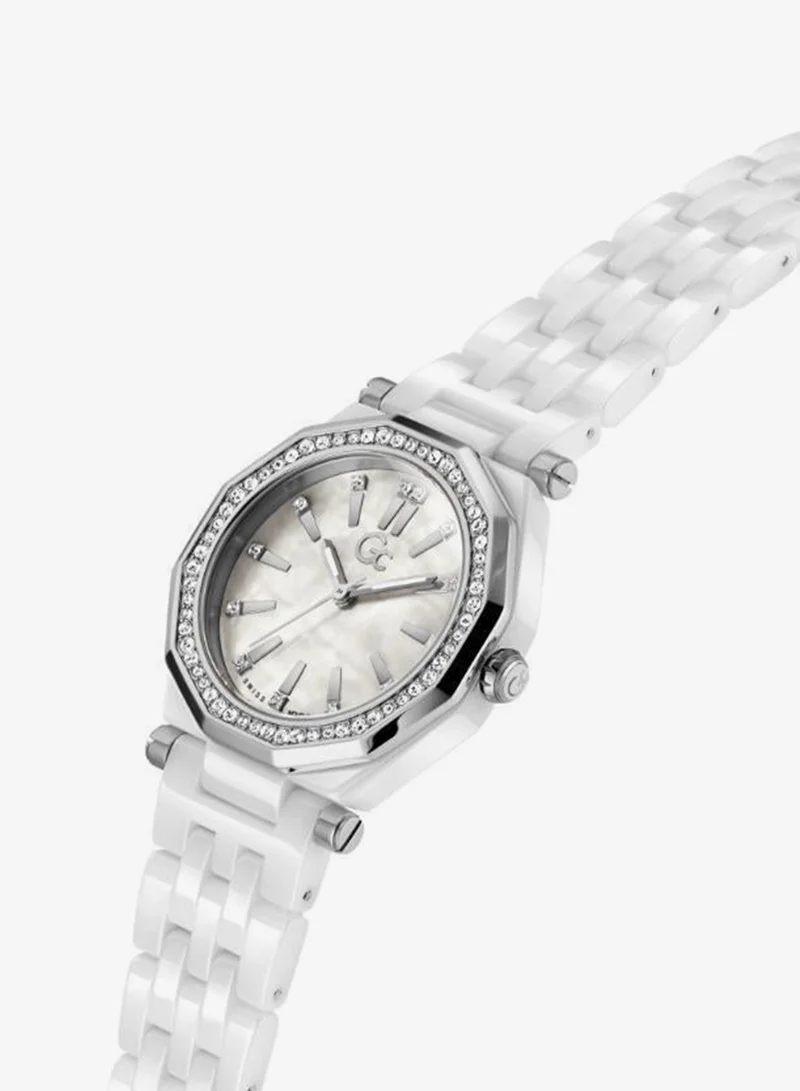Gc  Gleam Mid Size Ceramic Analogue Watch for Women | Best Price UAE