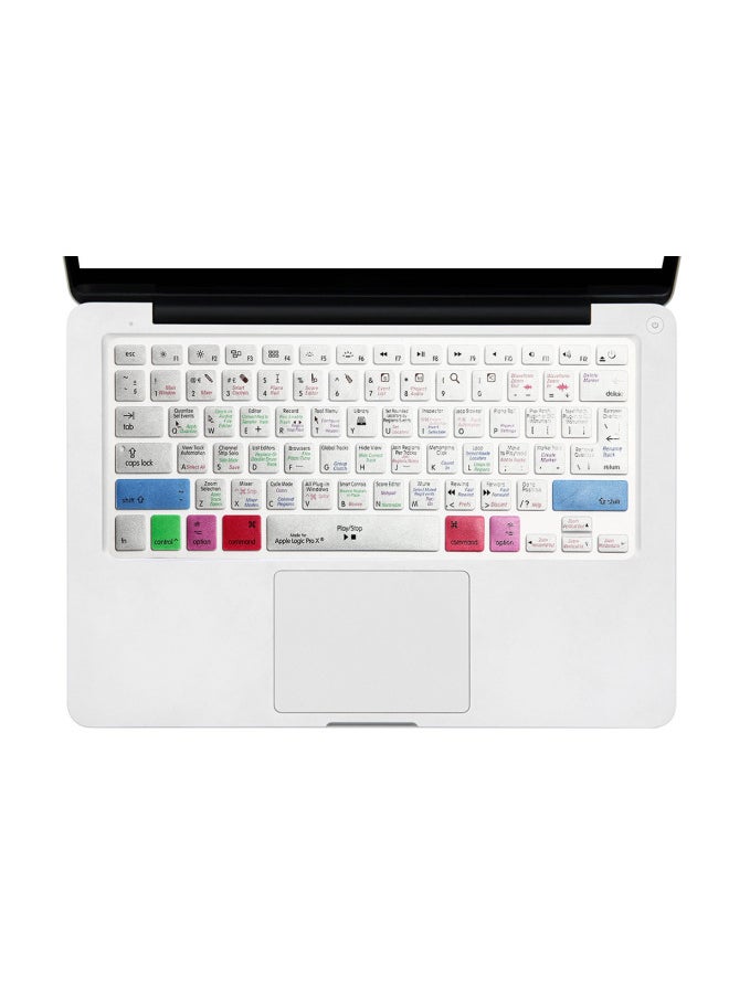 Generic - Applicable To Apple Keyboard Film Macbook13/15/17 US And European Version With Silver Quick Function Keyboard Film-Color:The Latest Version Of Logic Pro X Music Production Software-Silver-Dimensions:13/15/17 Inch US And General Motors - Image 1