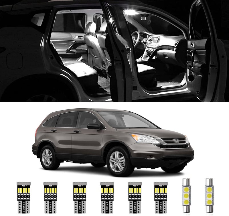 AWALITED 10pcs HRV Interior LED Lights Kit Super Bright LED Map Dome Light Bulbs for Honda HRV 2013 2014 2015 2016 2017 2018 2019 2020 2021 All Models