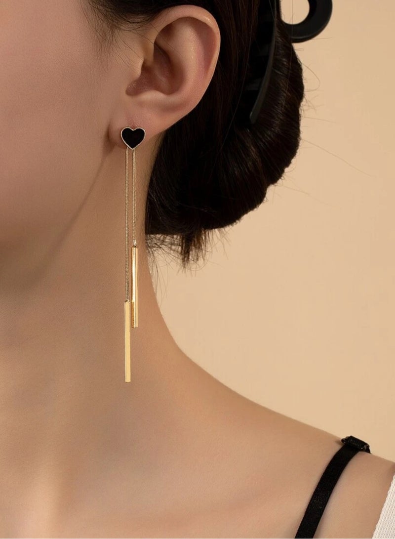 Dangle Charms Trendy Gold Plated Drop Earrings For Women - Image 1