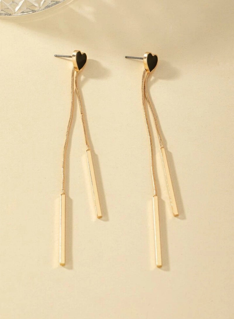 Dangle Charms Trendy Gold Plated Drop Earrings For Women - Image 2