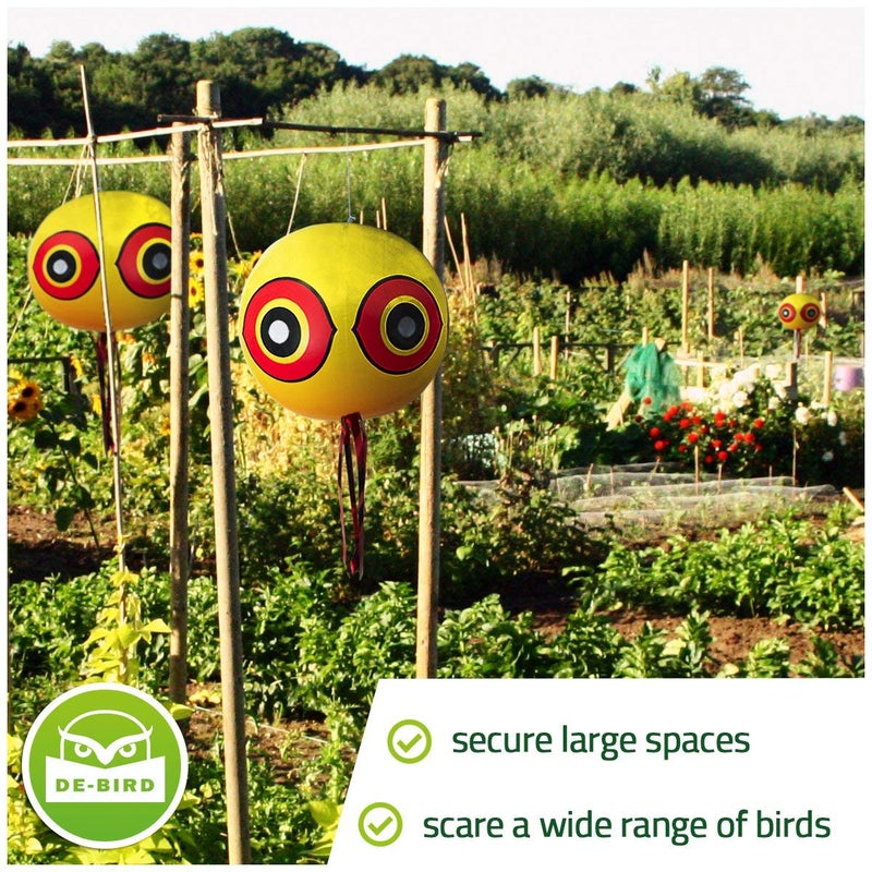 De-Bird 3 Pack De-Bird Duck Deterrent for Pool, Bird Repellent Balloons with Reflective Predator Eyes Scare Birds for Garden, Outdoor, Boat, Yard - Image 5