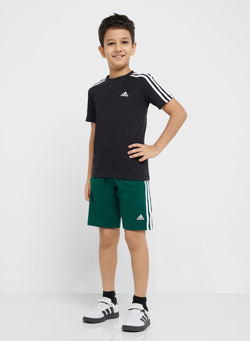 Adidas Youth 3 Stripes Shorts - Image 2