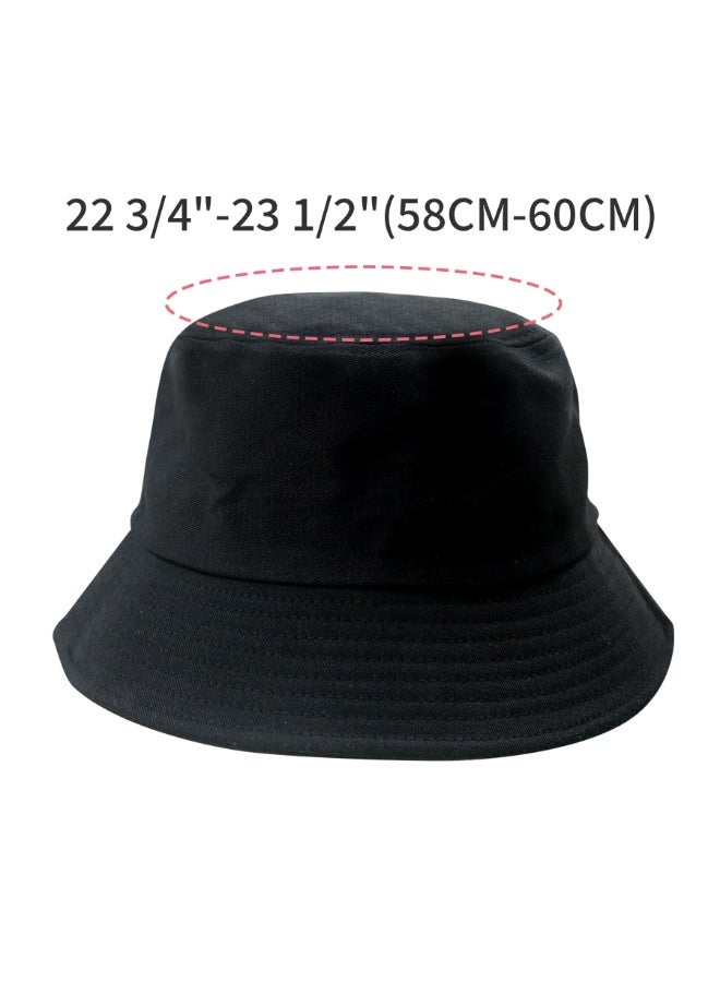 Athletic Bucket Hat Solid Colors Sun Hat with UV Protection for Outdoor Sports Packable Summer Hats 2 pcs（White, black） - Image 2