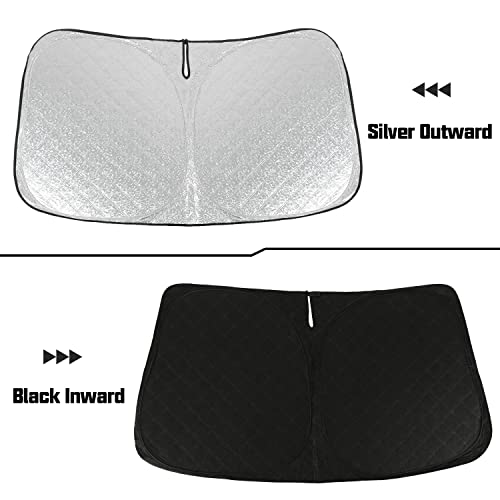 ROCCS Thickest Foldable Windshield Sun Shade fit for Mercedes Benz Sprinter 2007-2025,Freightliner Cargo Crew Mercedes Sprinter Van Front Window Sunshade Sun Visor Cover Blocks UV Rays Keep Your Car Cooler - Image 4