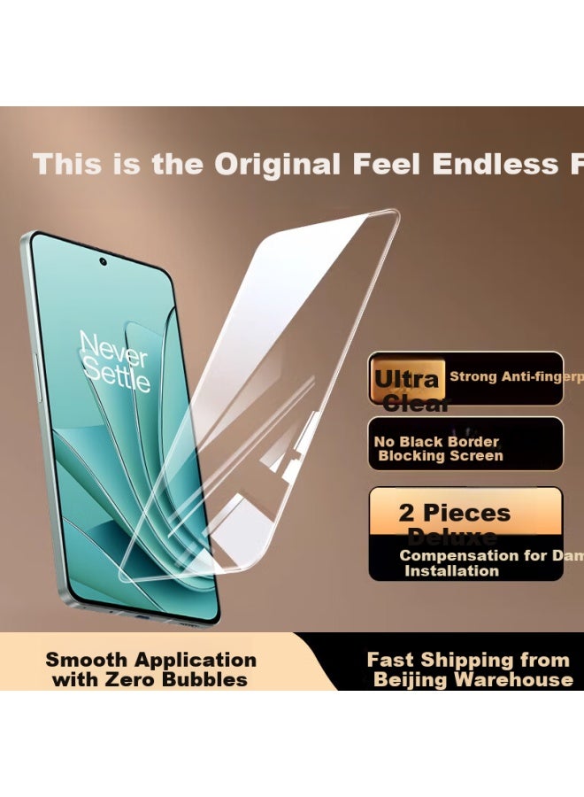 Smorss [2-Pack] Tempered Glass Screen Protector For Oneplus Ace 2V, High-Definition Anti-Drop Anti-Fingerprint Smooth Protective Film - No Black Border