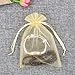 Pimuza 50pcs 4x6 inch Gifts Wrap Bags Gold Organza Sheer Fabric Bulk Drawstring Reusable Recycled Pouch for Baby Shower Favor Craft Business Beach Standard Size Elegant Business Card Cute Little Toy - Image 4