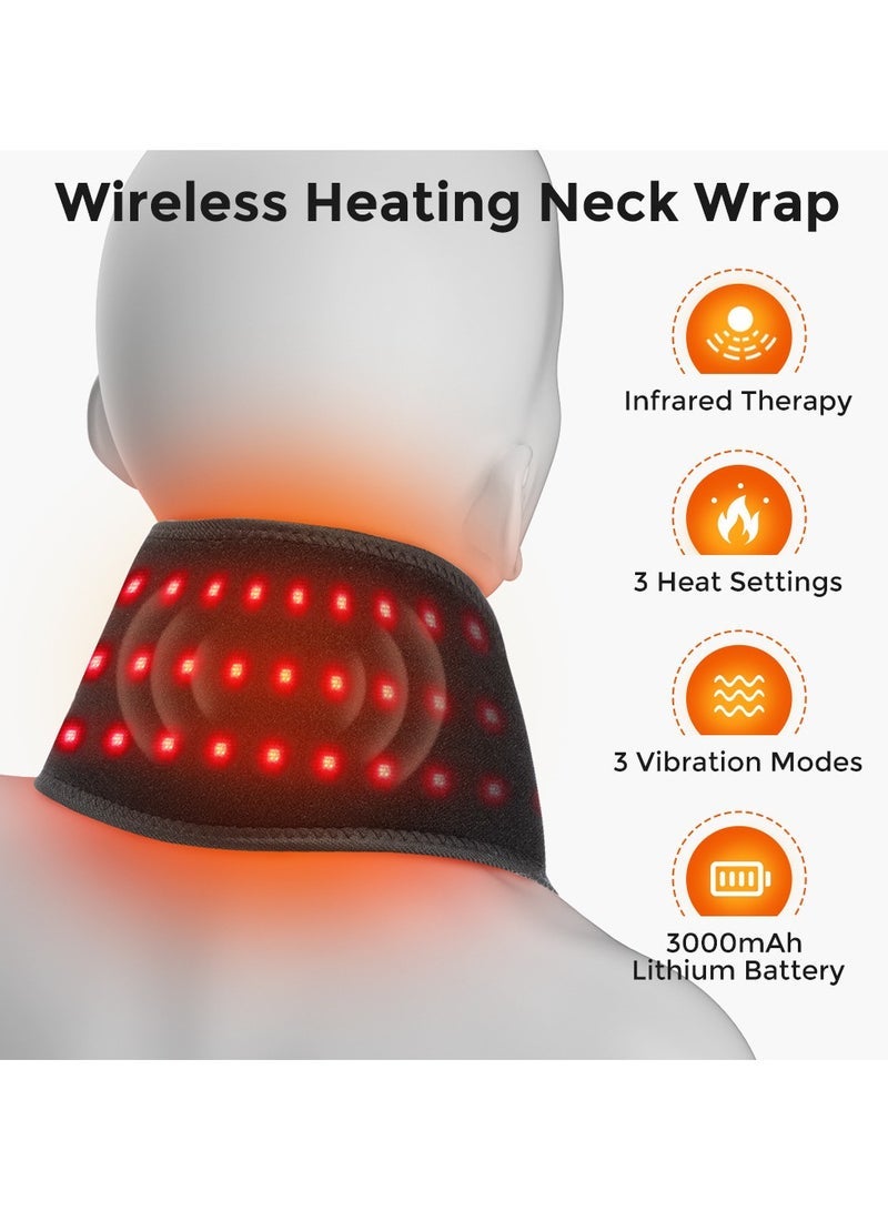 Red light heating vibration neck massager heating massage wrist and leg straps can meet all daily relief needs - Image 2