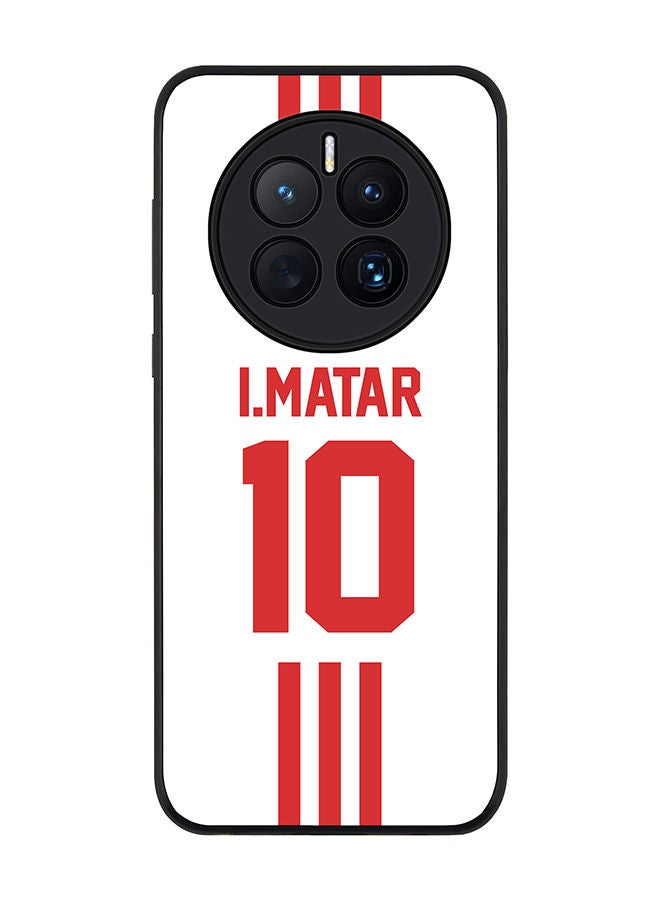Stylizedd Rugged Black edge case for Huawei Mate 50 Slim fit Soft Case Flexible Rubber Edges Anti Drop TPU Gel Thin Cover - Football Team - UAE Player Name - I.Matar - Image 1