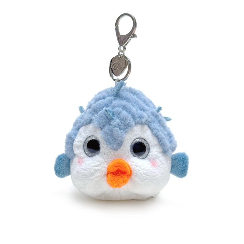 Plushland Magnetic Pufferfish Pair Spike & Poppy Kissing Plush Keychain Set, Spiky Outside Soft Inside Emotional Support Toy with Heart Charm, Funny Stuffed Animals 4 Inches (Kissing Pufferfish Pair) - Image 2