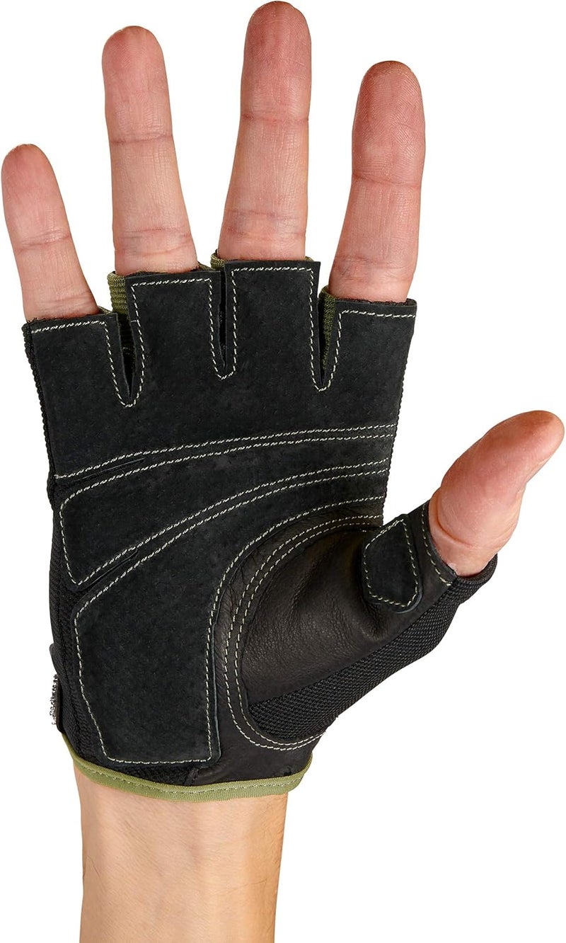 Harbinger Power Non-Wristwrap Workout Weightlifting Gloves with StretchBack Mesh and Leather Palm - Image 3