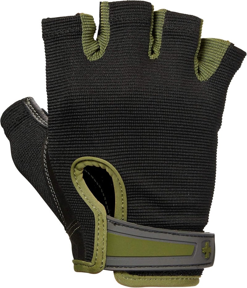 Harbinger Power Non-Wristwrap Workout Weightlifting Gloves with StretchBack Mesh and Leather Palm - Image 1