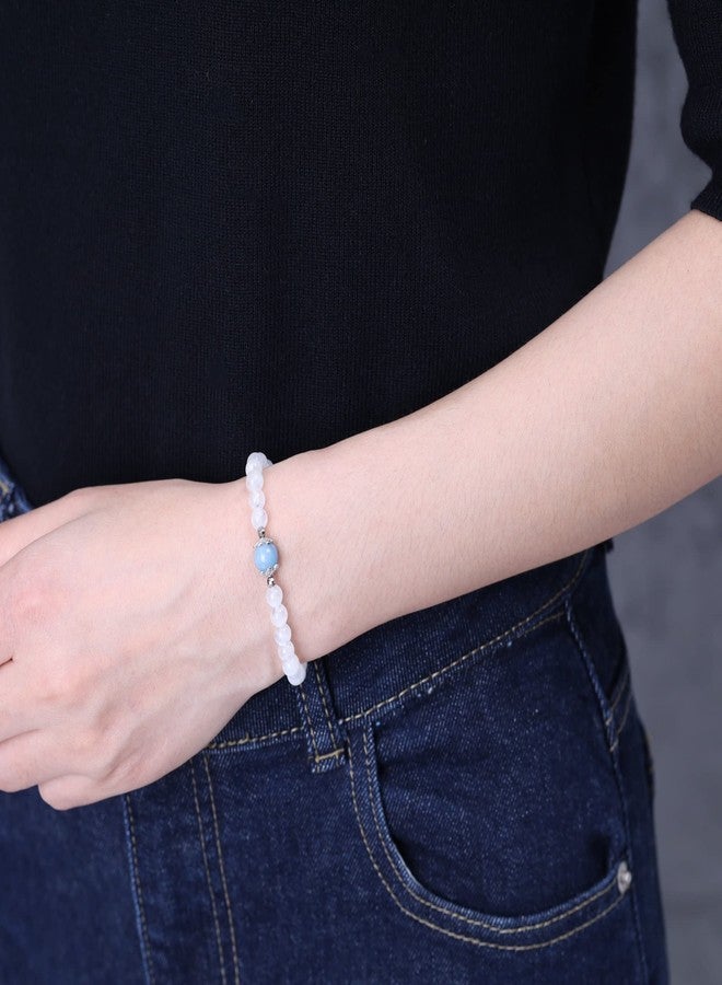 COAI Women's Beaded Bracelet Aquamarine Moonstone Bracelet Crystal Bracelet for Women - Image 2