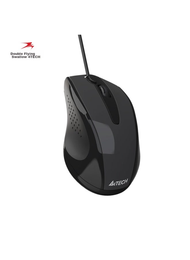 A4TECH A4tech N-500fs Quiet Wired Mouse For Laptop And Desktop, Office And Home Use, Portable Mouse With One-click Screen Capture, Usb Interface, High Brightness Iron Gray - Image 3