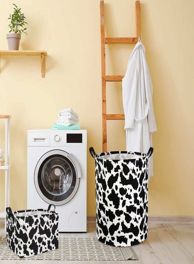 DDBASKET Cow Print Laundry Basket Baby Nursery Clothes Hamper Collapsible Toy Storage Bin Organizer with Handles for Kids,Boys and Girls Room Decor(Cow) - Image 5