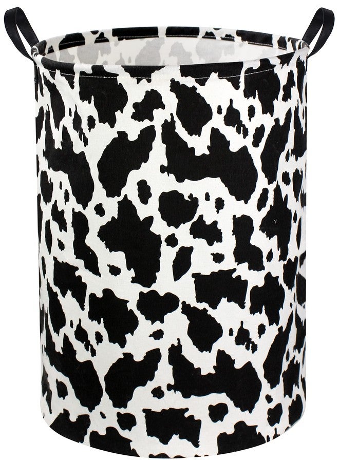 DDBASKET Cow Print Laundry Basket Baby Nursery Clothes Hamper Collapsible Toy Storage Bin Organizer with Handles for Kids,Boys and Girls Room Decor(Cow) - Image 1