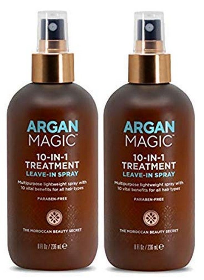 ARGAN MAGIC 10 In 1 Hair Treatment & Stylizing Spray Multipurpose Leave In Spray For All Hair Types ; Made In Usa ; Paraben Free ; Cruelty Free (8 Oz/2 Pack)  - Image 1