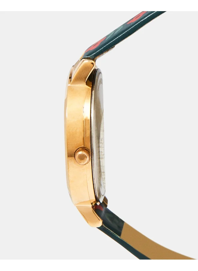 Chumbak Festive Beats Printed Strap Watch and Bracelet Set