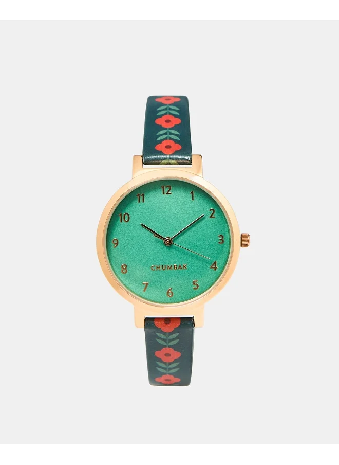 Chumbak Festive Beats Printed Strap Watch and Bracelet Set