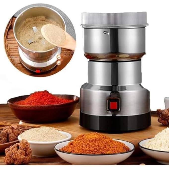 ريحني مطحنة توابل كهربائية، مطحنة عالية السرعة من الفولاذ المقاوم للصدأ للتوابل، الأعشاب، القهوة، والمكسرات، آلة طحن قوية للاستخدام المنزلي في المطبخ - Image 2