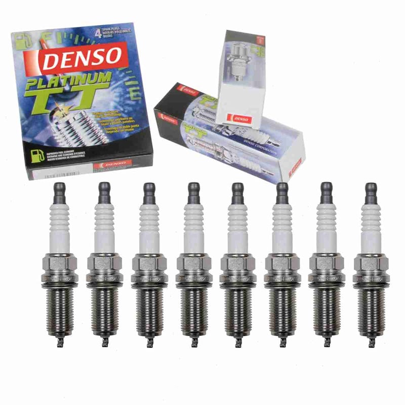 8 pc DENSO Platinum TT Spark Plugs compatible with Toyota Tundra 46L 57L V8 20072017