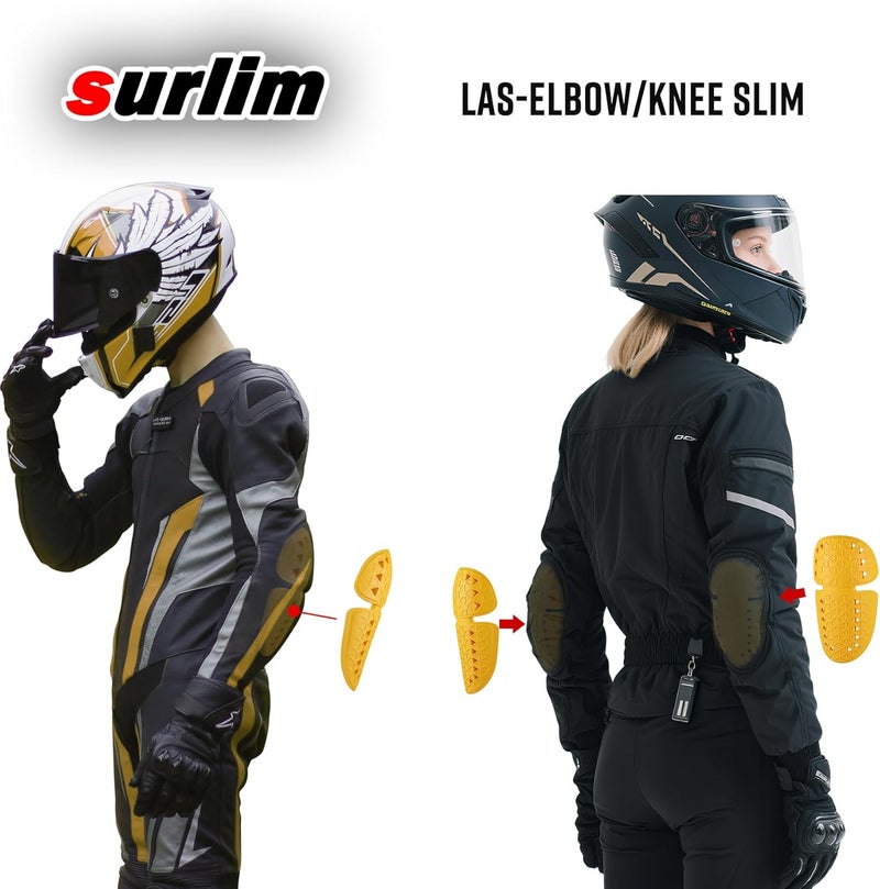 surlim Motorcycle Armor Insert Pads CE Level 2 Motorcycle Protector CE Armor for Motorcycle Jackets Pants (LAS-Elbow/Knee Slim[CE Level 2]) - Image 5